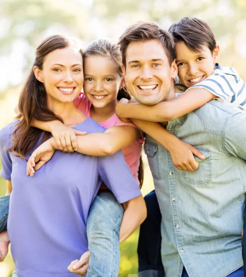 family smiling